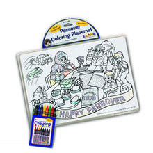 PASSOVER PLACEMAT W/8 CRAYONS TY-MAT/P