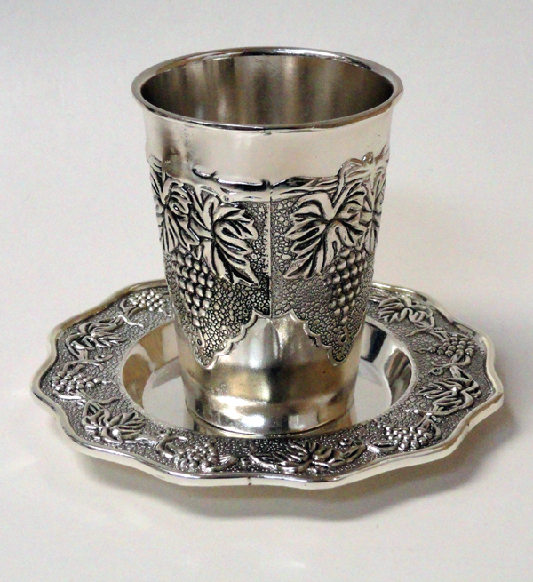 KIDUSH CUP/PLATE S/P 2432(KC-130-2)