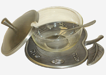 HONEY DISH GLAS/PEWTER GW716