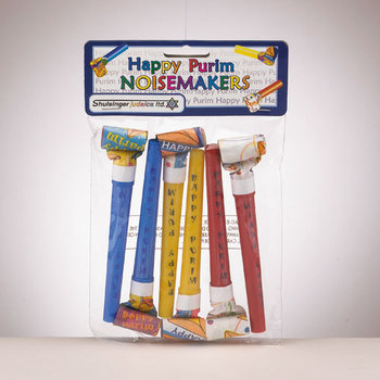 HAPPY PURIM BLOWERS-6/PKG TYP-13189